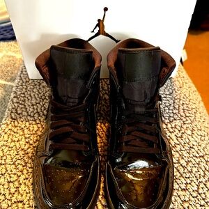 Women’s Black Patent Air Jordans Sz 8.5